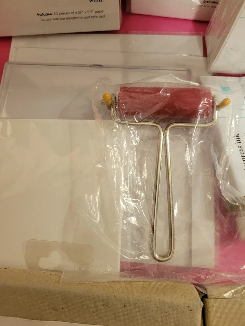 Letterpress Assorted Bundle Of Items Including Printing Plates Ink Tubes (1240)